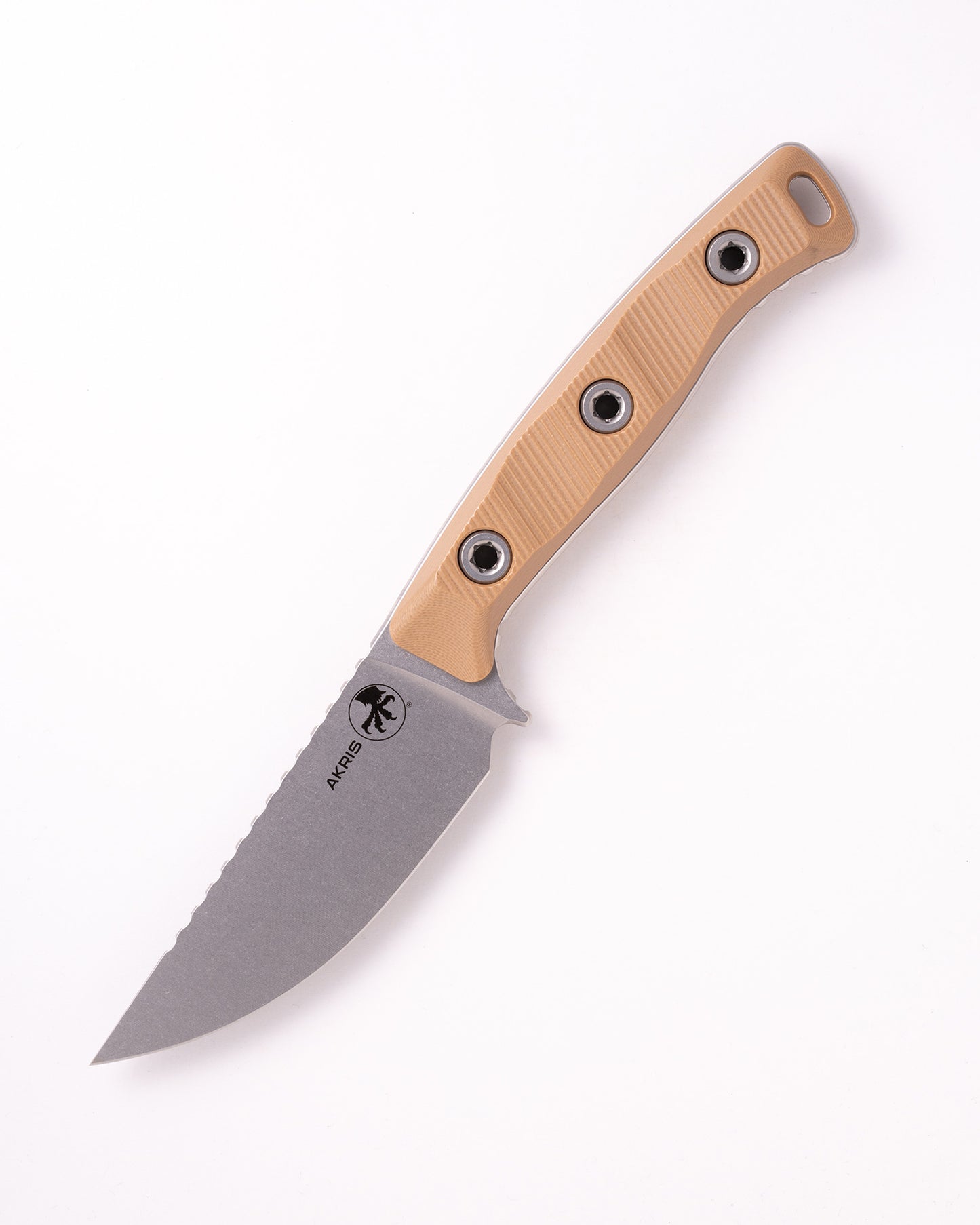 Akris Stonewash Standard G-10 Dark Earth with Black Leather Sheath (95-10DE-2)