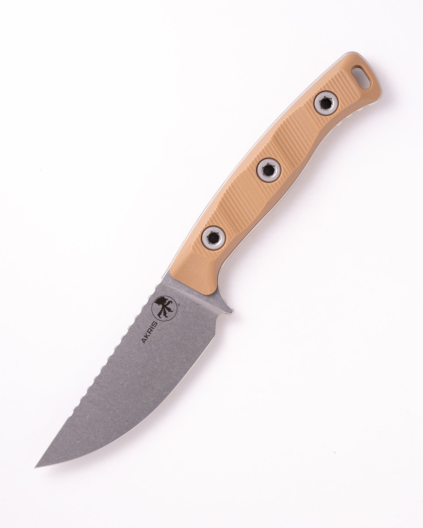 Akris Stonewash Standard G-10 Dark Earth with Black Kydex Sheath (95-10DE-5)