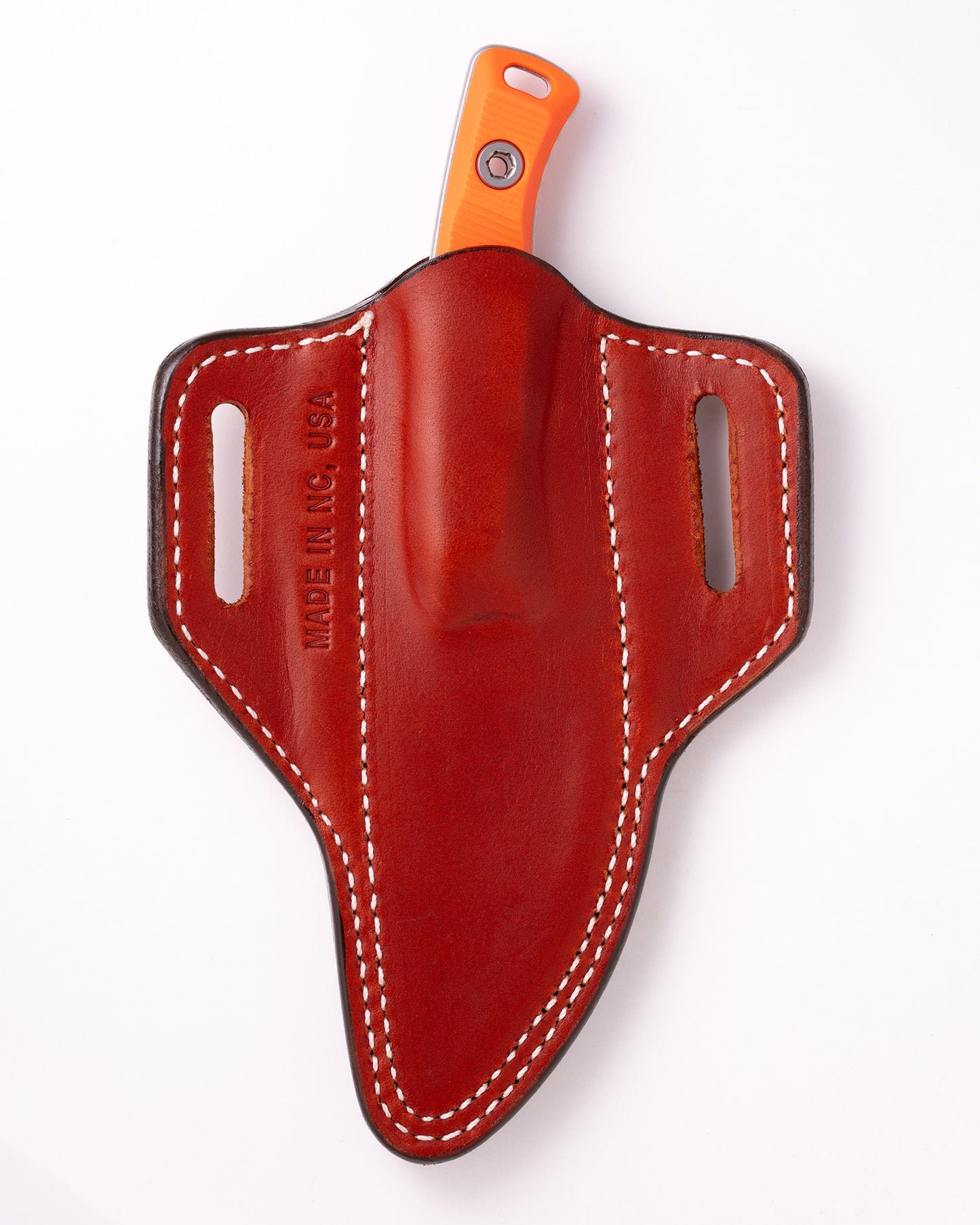 Akris Stonewash Standard G-10 Ember with Black Cherry Leather Sheath (95-10EM-3)