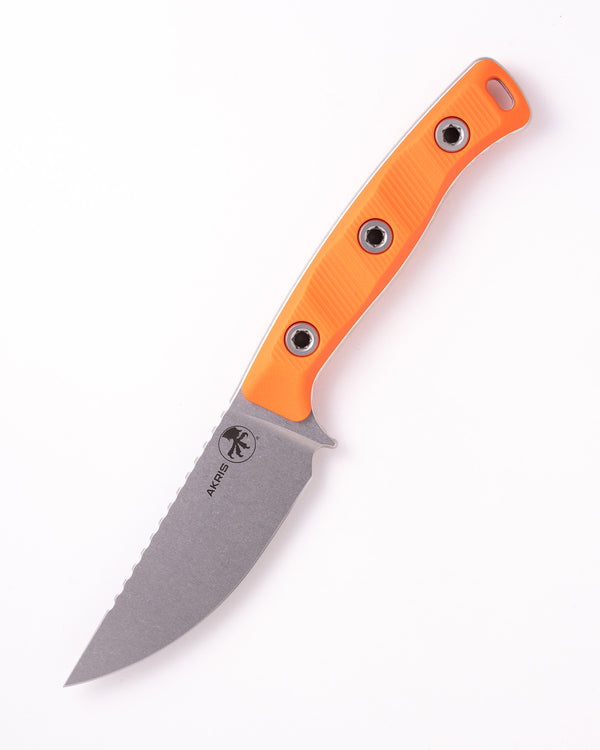 Akris Stonewash Standard G-10 Ember with Black Kydex Sheath (95-10EM-5)