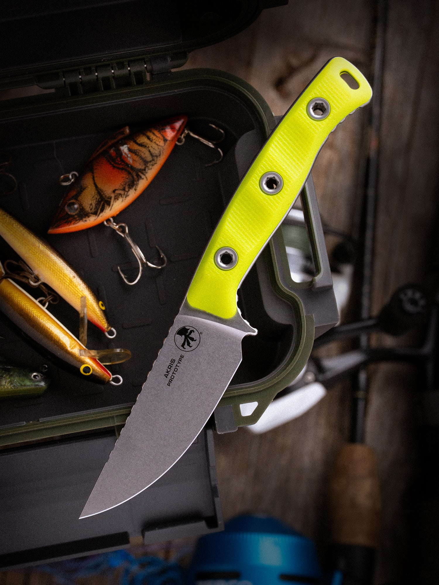 Akris Stonewash Standard G-10 High Visibility with Dark Chocolate
