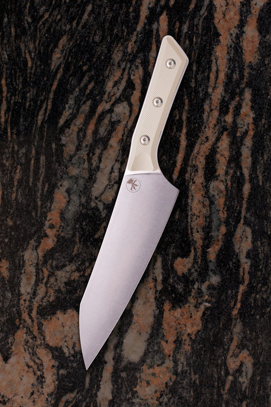 8" Chef Knife Stonewash Standard Ivory G-10 (3000-10IV)