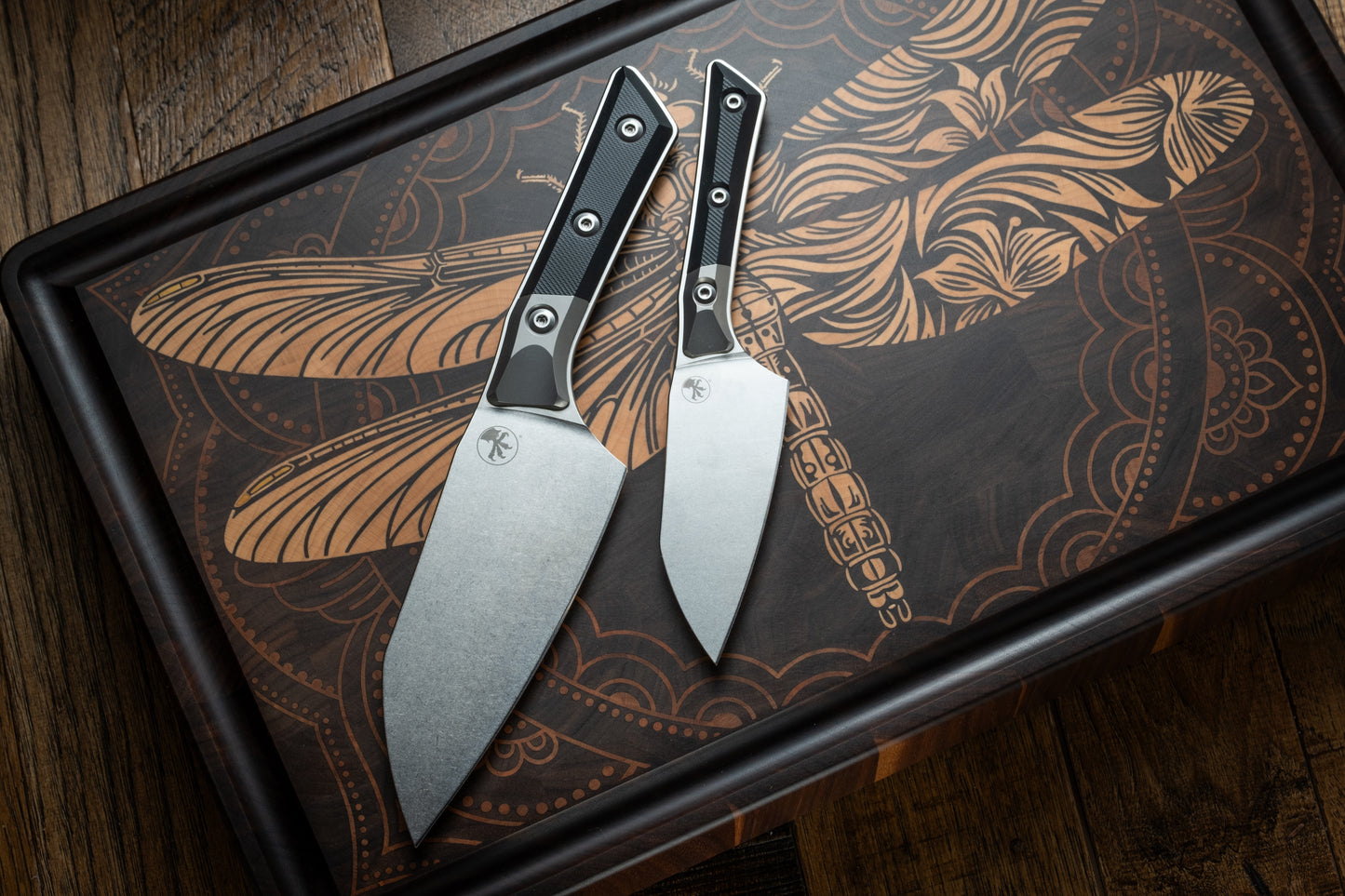 Full Culinary Set - Stonewash Titanium Bolster Black G-10 - (3700B-10SETBK)