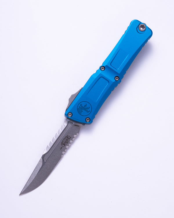 COMBAT TROODON GEN III INTERCEPTOR STONEWASH PART SERRATE BLUE SIGNATURE SERIES (1217-11BLS)
