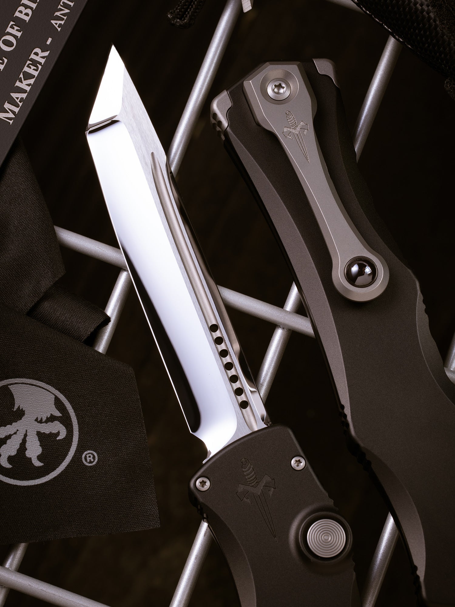 HALO IV TANTO EDGE- STAR GRIND MIRROR POLISH BLACK HARDCOAT