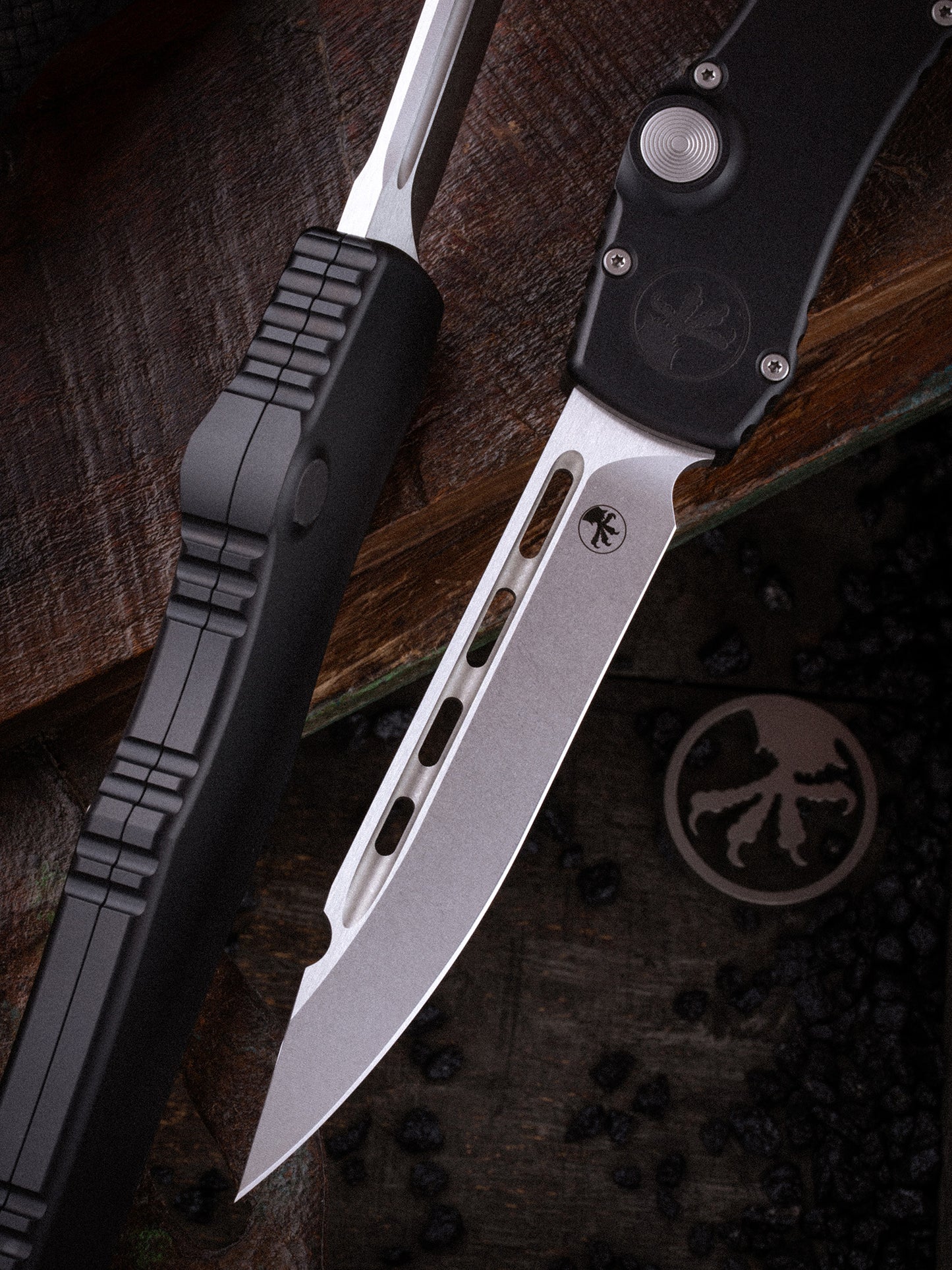HALO VII MARFIONE SELECT STONEWASH FINISH HARDCOAT ANODIZED ALLOY DOUBLE VAPOR BLAST STAINLESS CLIP POINT (1350-10MS1)