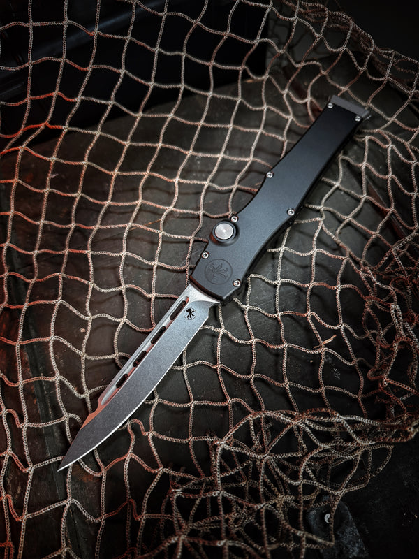 HALO VII MARFIONE SELECT STONEWASH FINISH HARDCOAT ANODIZED ALLOY DOUBLE VAPOR BLAST STAINLESS CLIP POINT (1350-10MS1)