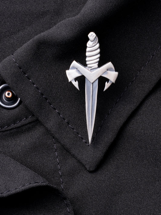 DAGGER LAPEL SILVER (1 Silver Lapel)