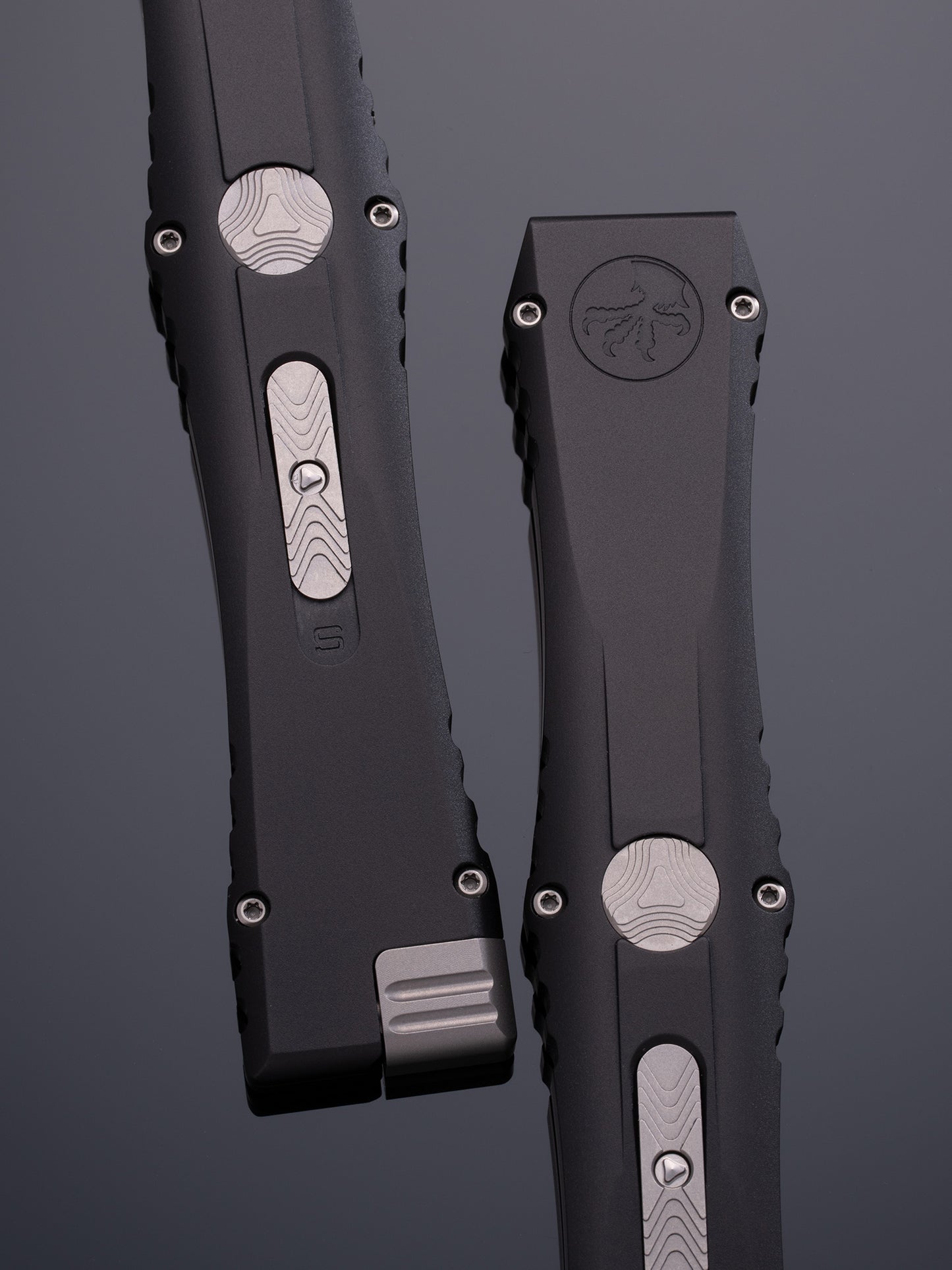 NEMESIS IV – DOUBLE EDGE M390MK – STONEWASH FINISH HARDCOAT ANODIZED AIRCRAFT ALLOY DOUBLE VAPOR BLAST 17-4 STAINLESS