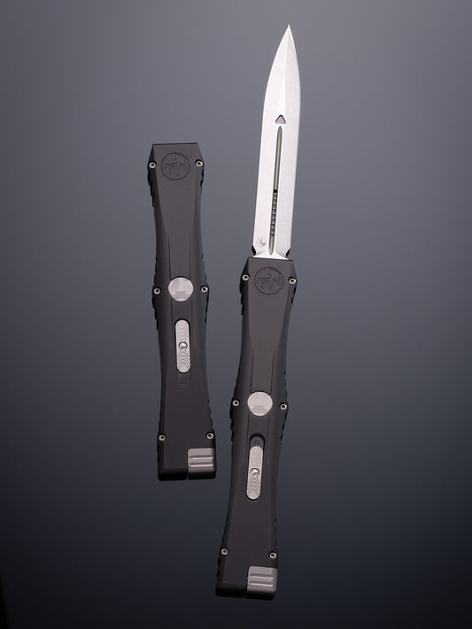 NEMESIS IV – DOUBLE EDGE M390MK – STONEWASH FINISH HARDCOAT ANODIZED AIRCRAFT ALLOY DOUBLE VAPOR BLAST 17-4 STAINLESS