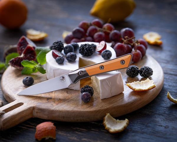 Paring Knife Stonewash Standard Titanium Bolster Ember G-10 (3500B-10EM)