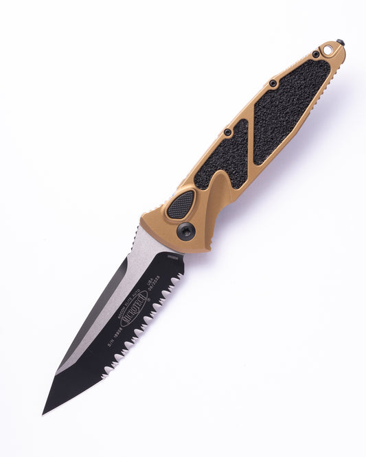 SOCOM ELITE AUTO T/E BLACK PART SERRATE  TAN (161A-3TA)